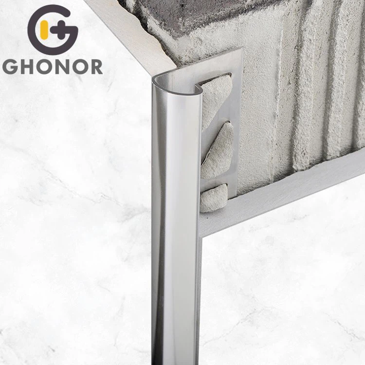 ステンレス鋼のラウンドエッジタイルトリム